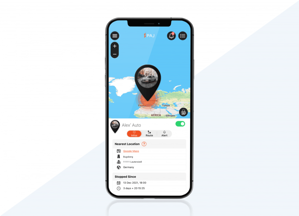 Mockup Smartphone Mobile GPS Tracker App FINDER Portal Live Tracking