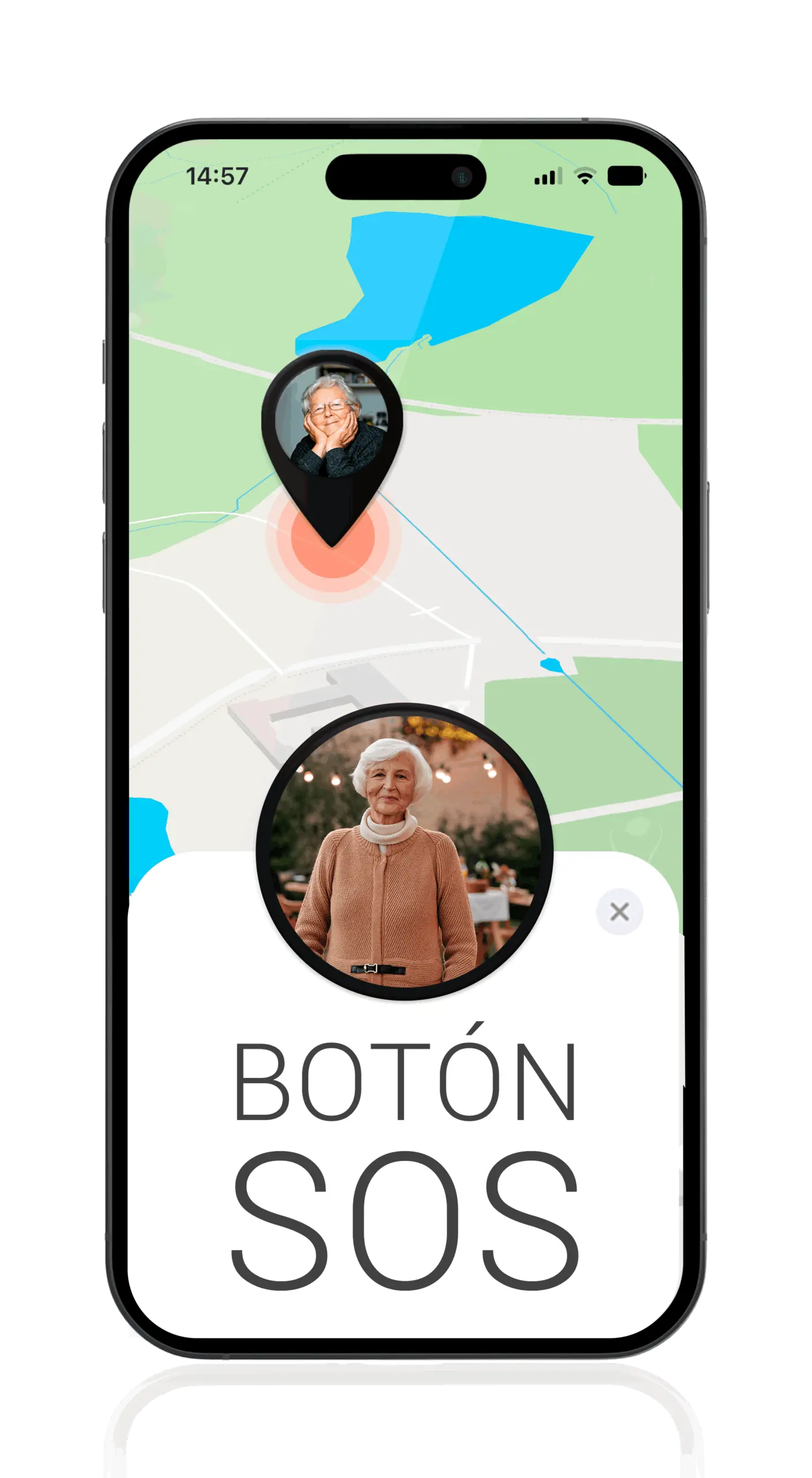 App Localizadores gps para personas mayores - Boton SOS