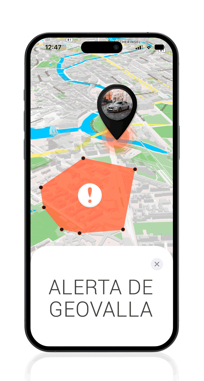 App Localizadores para coches Valla virtual