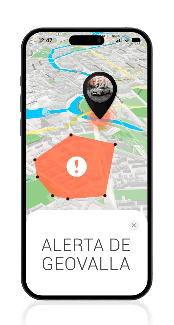 App Localizadores para coches Valla virtual