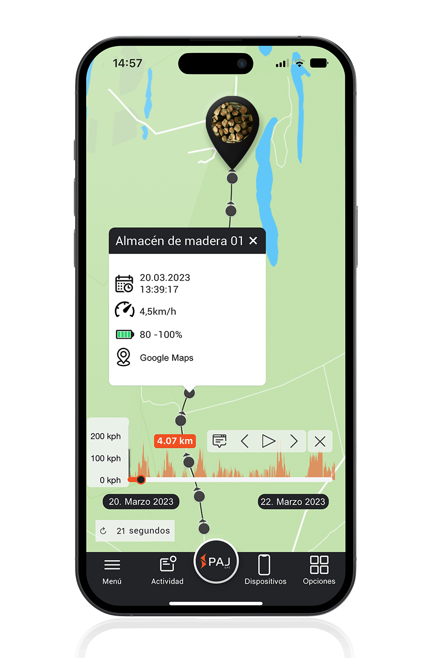 Mockup - Localizador GPS Maderas