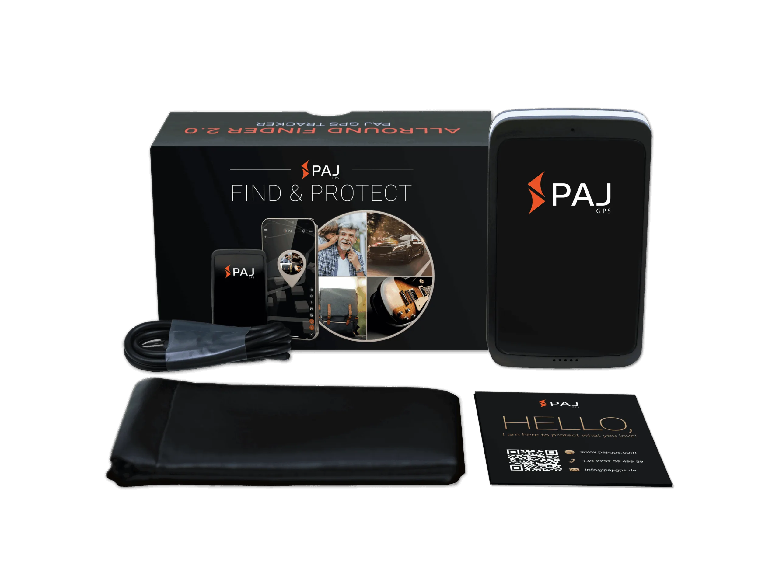 Volumen de suministro ALLROUND Finder 2.0 PAJ GPS Tracker