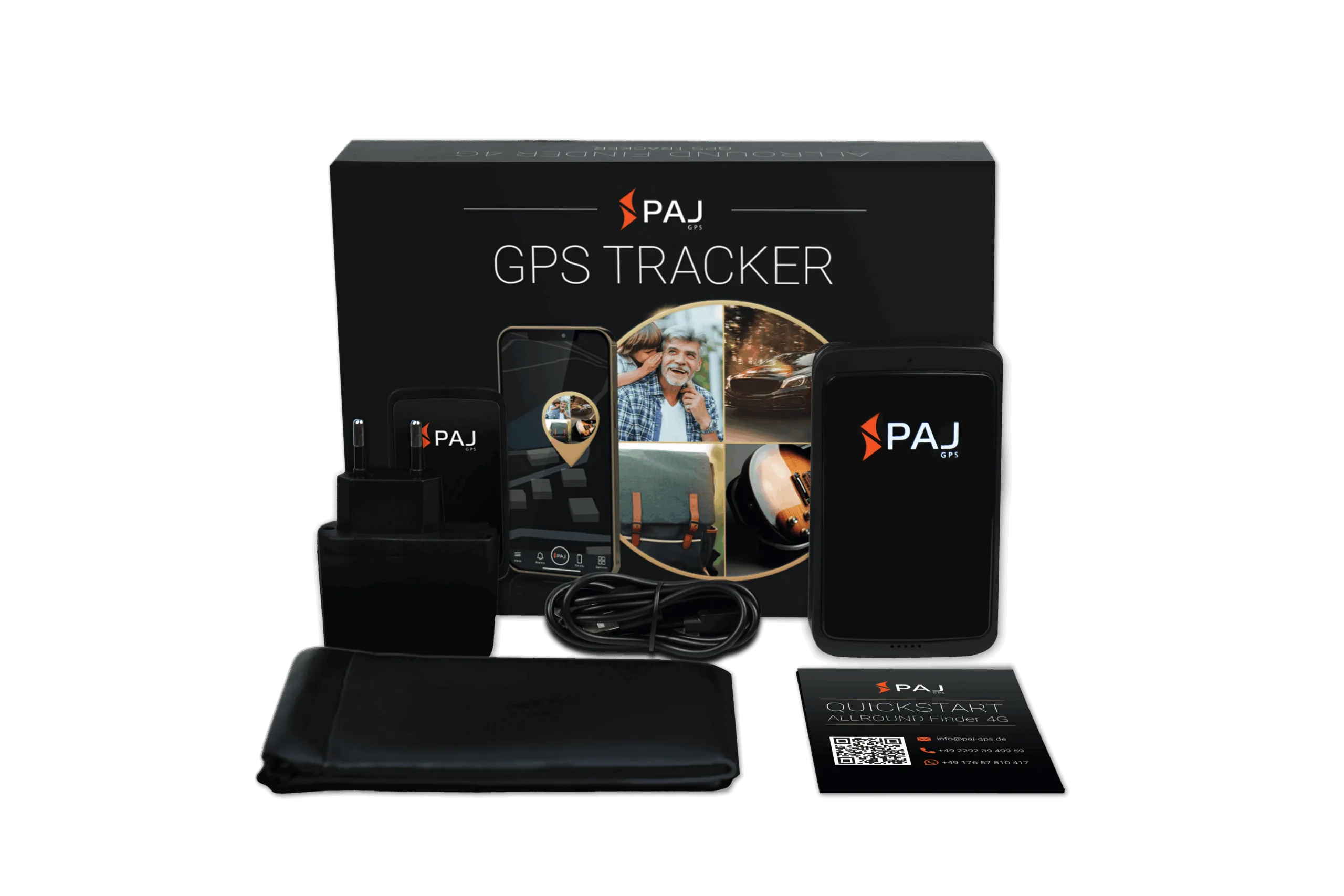 Volumen de suministro ALLROUND Finder 4G PAJ GPS Tracker