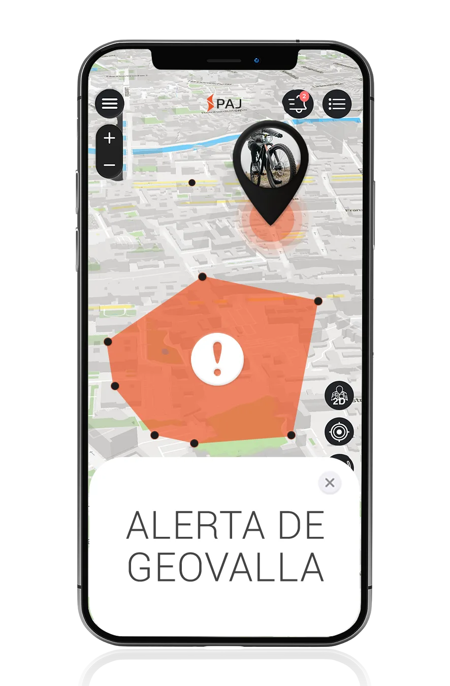 Bicicleta: Valla virtual PAJ GPS