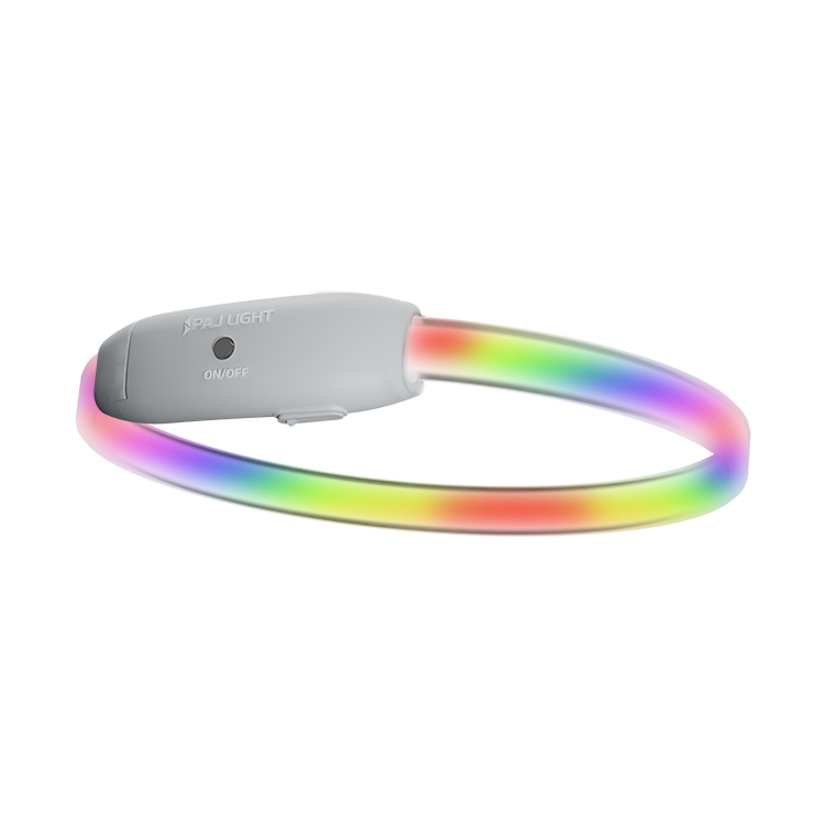 PAJ LIGHT blanco: PAJ GPS Multicolor LED collar para perros