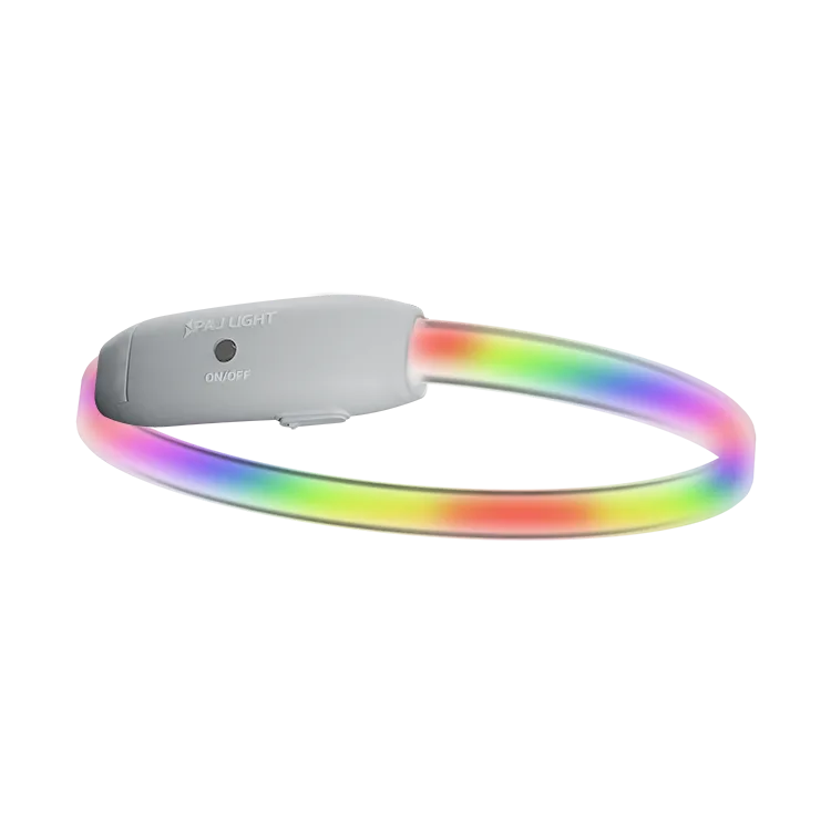 PAJ LIGHT blanco: PAJ GPS Multicolor LED collar para perros