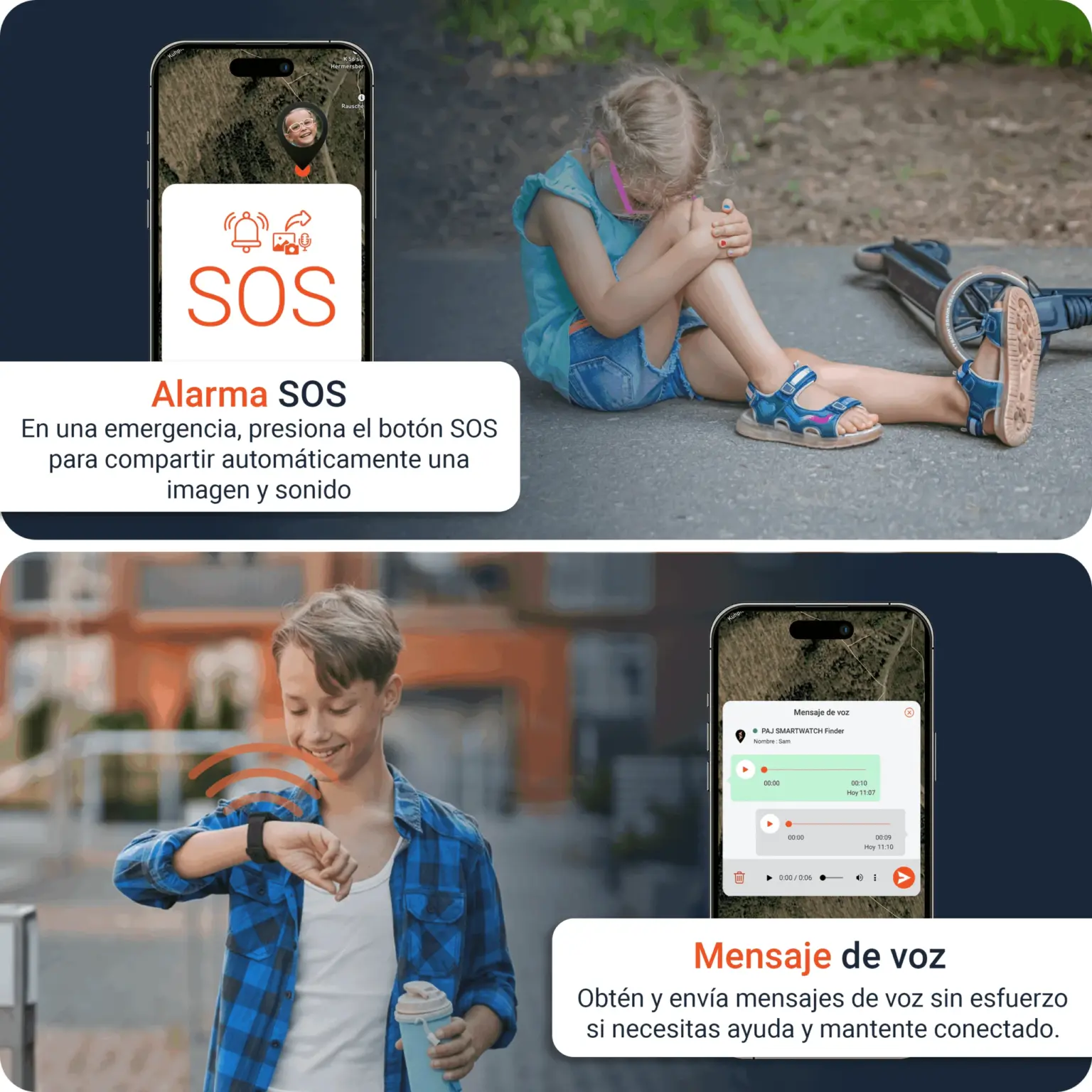 Funciones PAJ SMARTWATCH Finder 4G rosa Localizador GPS