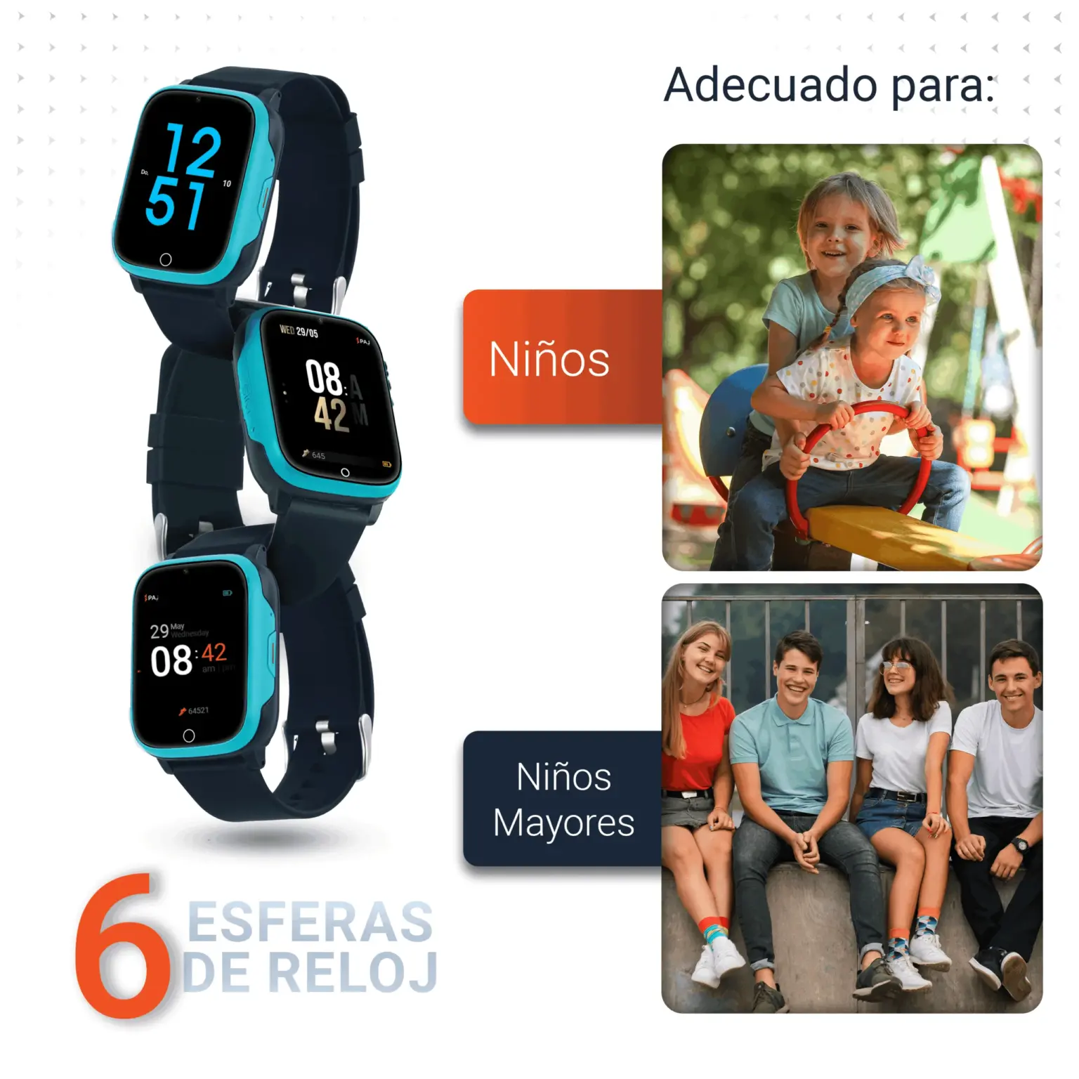 Aplicacions PAJ SMARTWATCH Finder 4G azul claro Localizador GPS