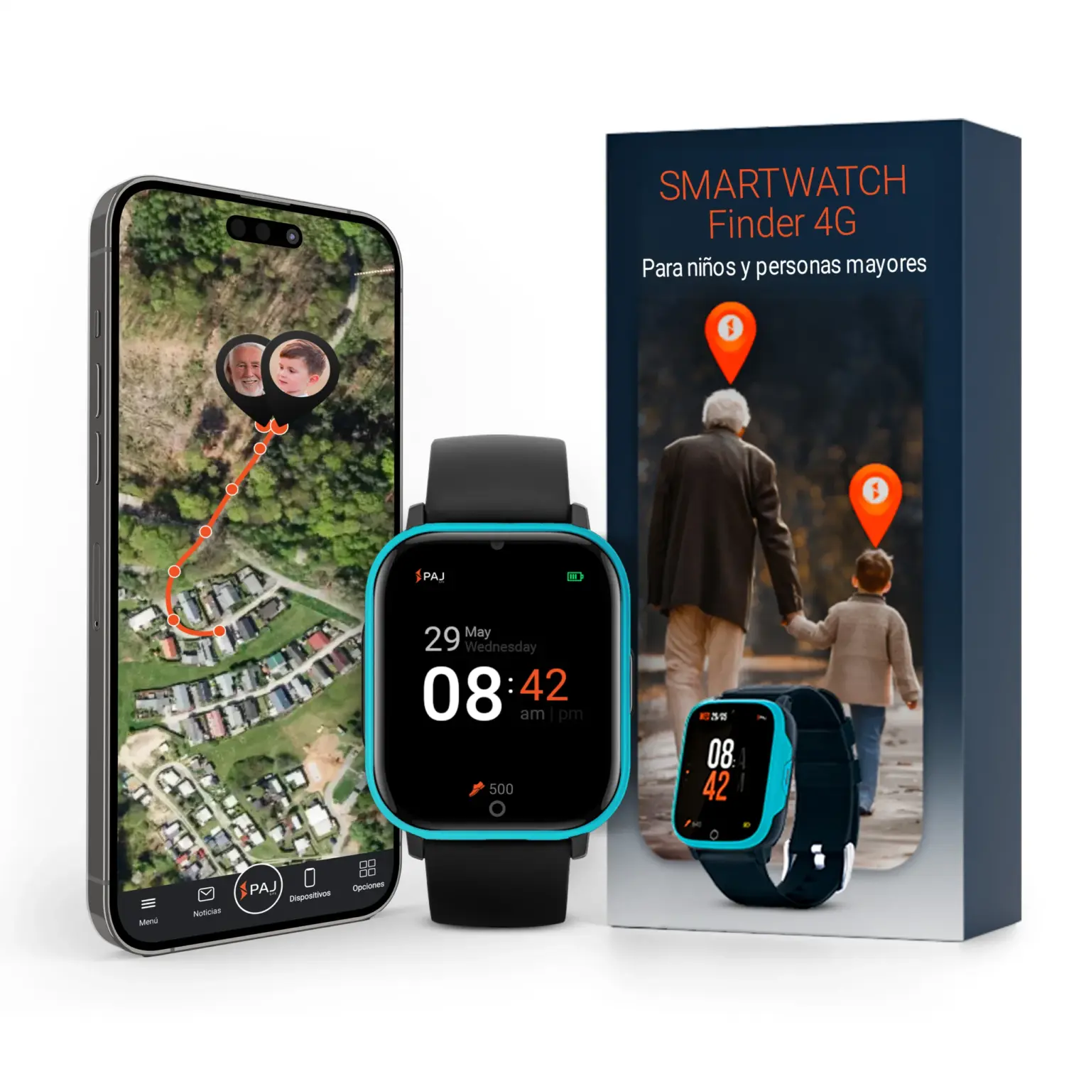 PAJ SMARTWATCH Finder 4G azul claro Localizador GPS