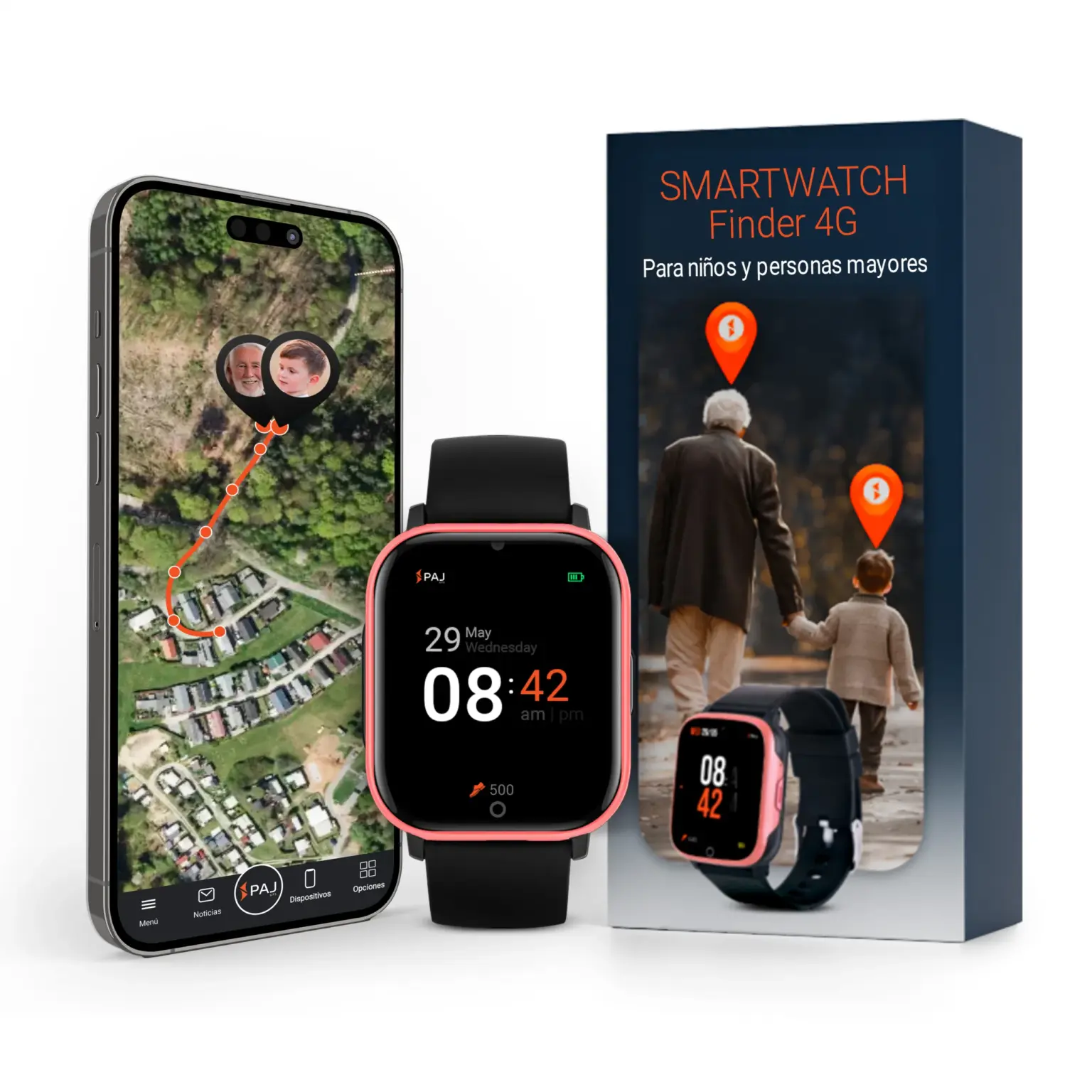 PAJ SMARTWATCH Finder 4G rosa Localizador GPS