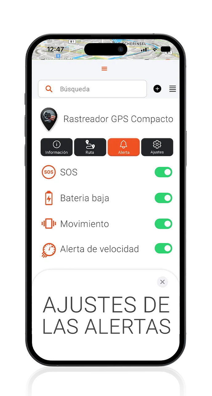 Alarmsettings MINIGPS ES